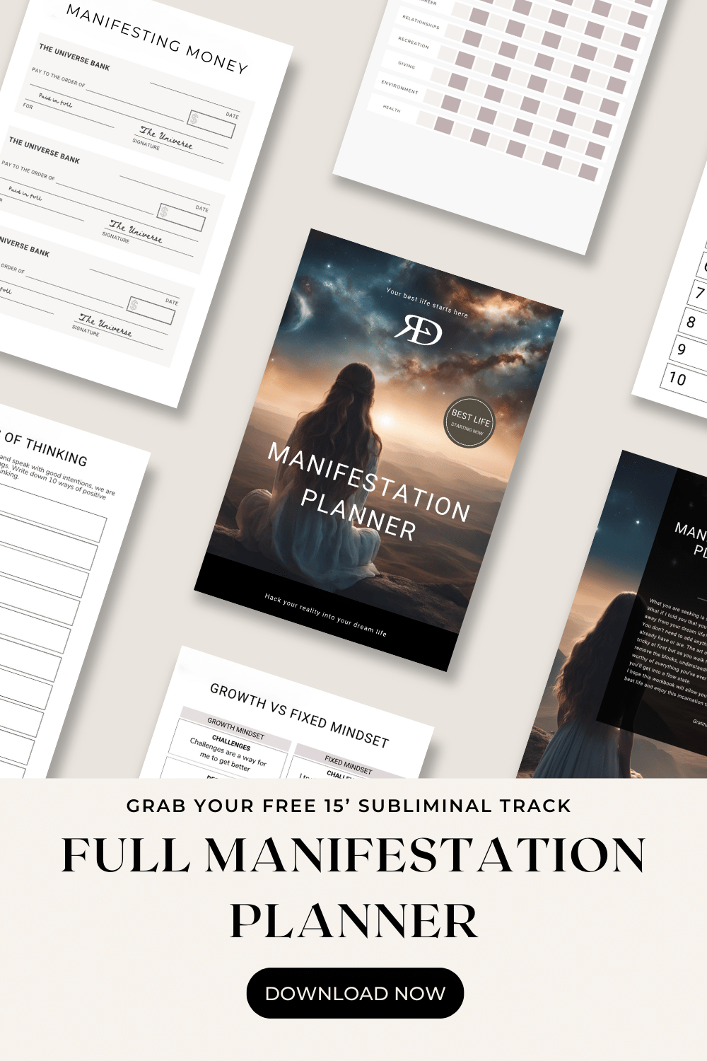 Self Care + Shadow Work + E-Book + FREE Manifestation Planner ! Your FULL best life right now